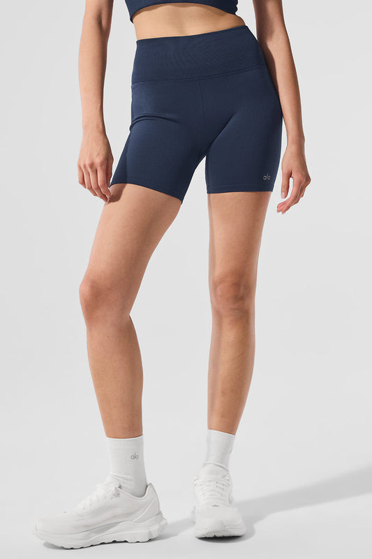 5" Seamless Ribbed Favorite Short - Navy