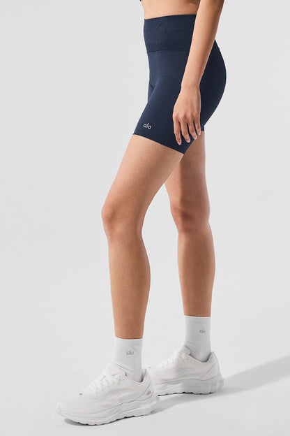 5" Seamless Ribbed Favorite Short - Navy