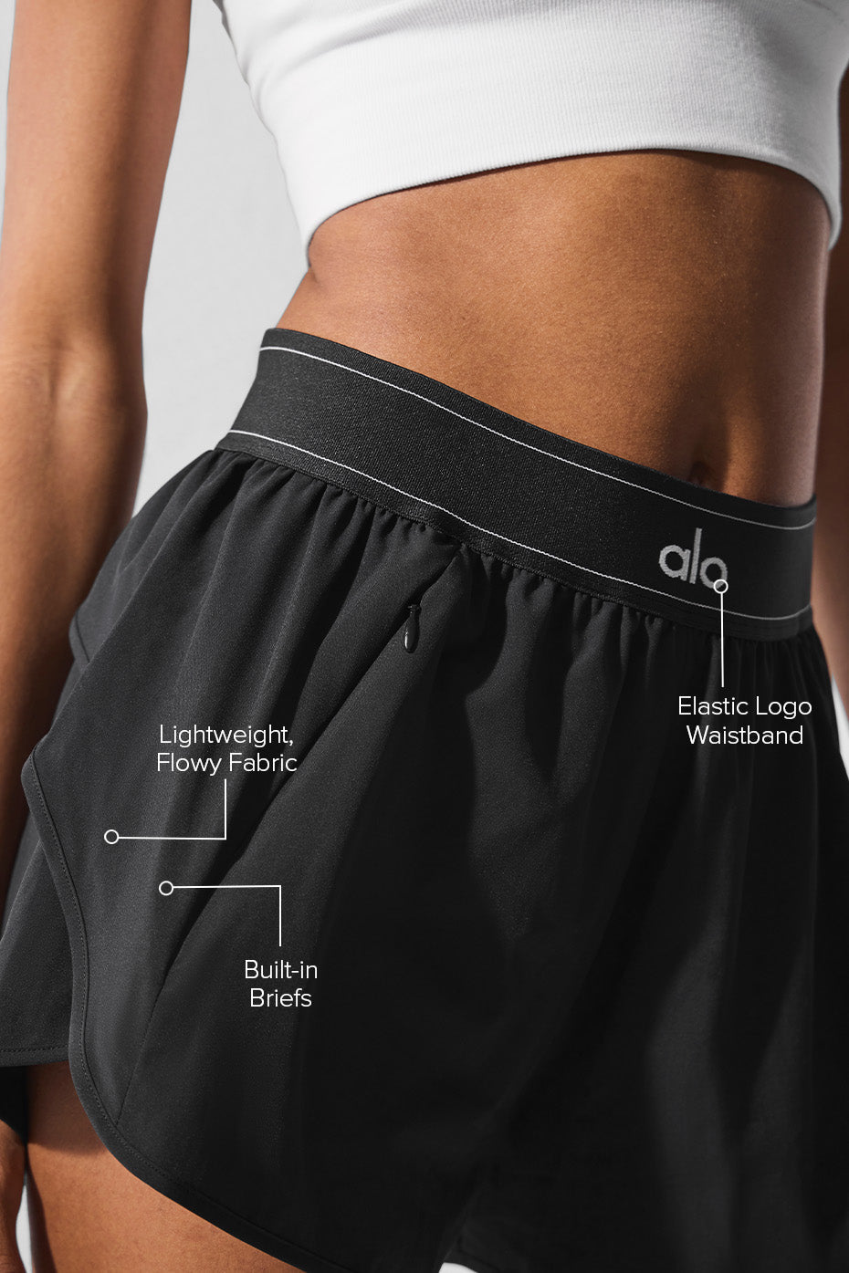 Match Point Short - Black — Alo Yoga | Authentic India