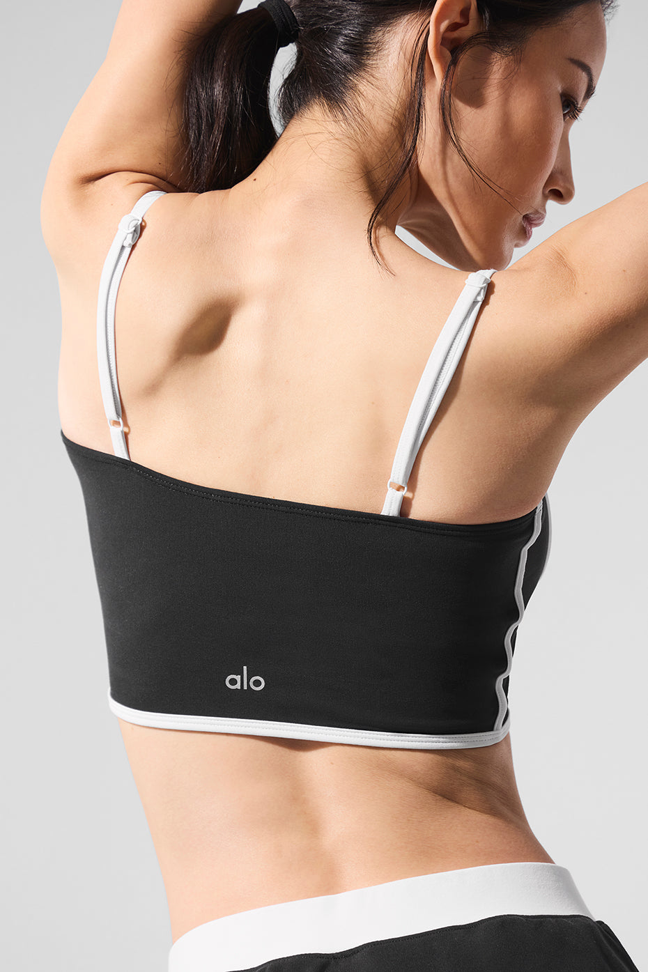 Airbrush Streamlined Bra Tank - Black/White