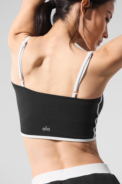 Airbrush Streamlined Bra Tank - Black/White