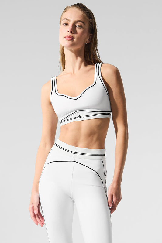 Airbrush Heart Throb Bra - White/Black