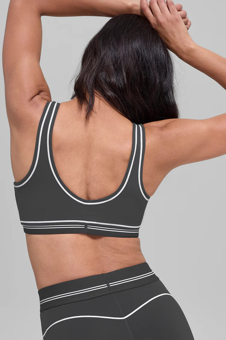 Alo Women's Airbrush Heart Throb Bra - Anthracite/White — ALO S | Authentic India