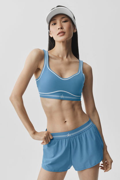 Airbrush Heart Throb Bra - California Blue/White