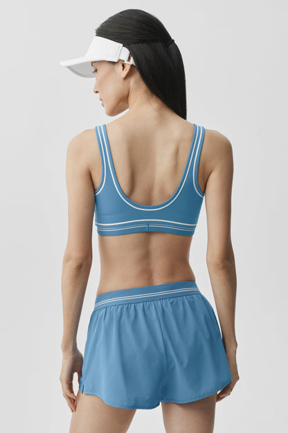 Airbrush Heart Throb Bra - California Blue/White