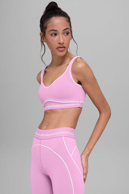 Airbrush Heart Throb Bra - Candy Heart Pink/White — Alo Yoga | Authentic India