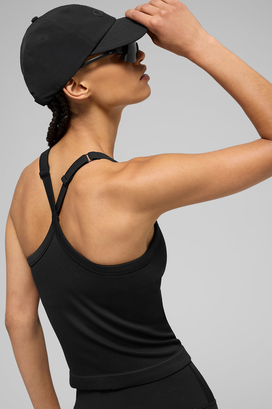 Seamless Ribbed Favorite Full Length Bra Tank - Black — Alo Yoga | Authentic India
