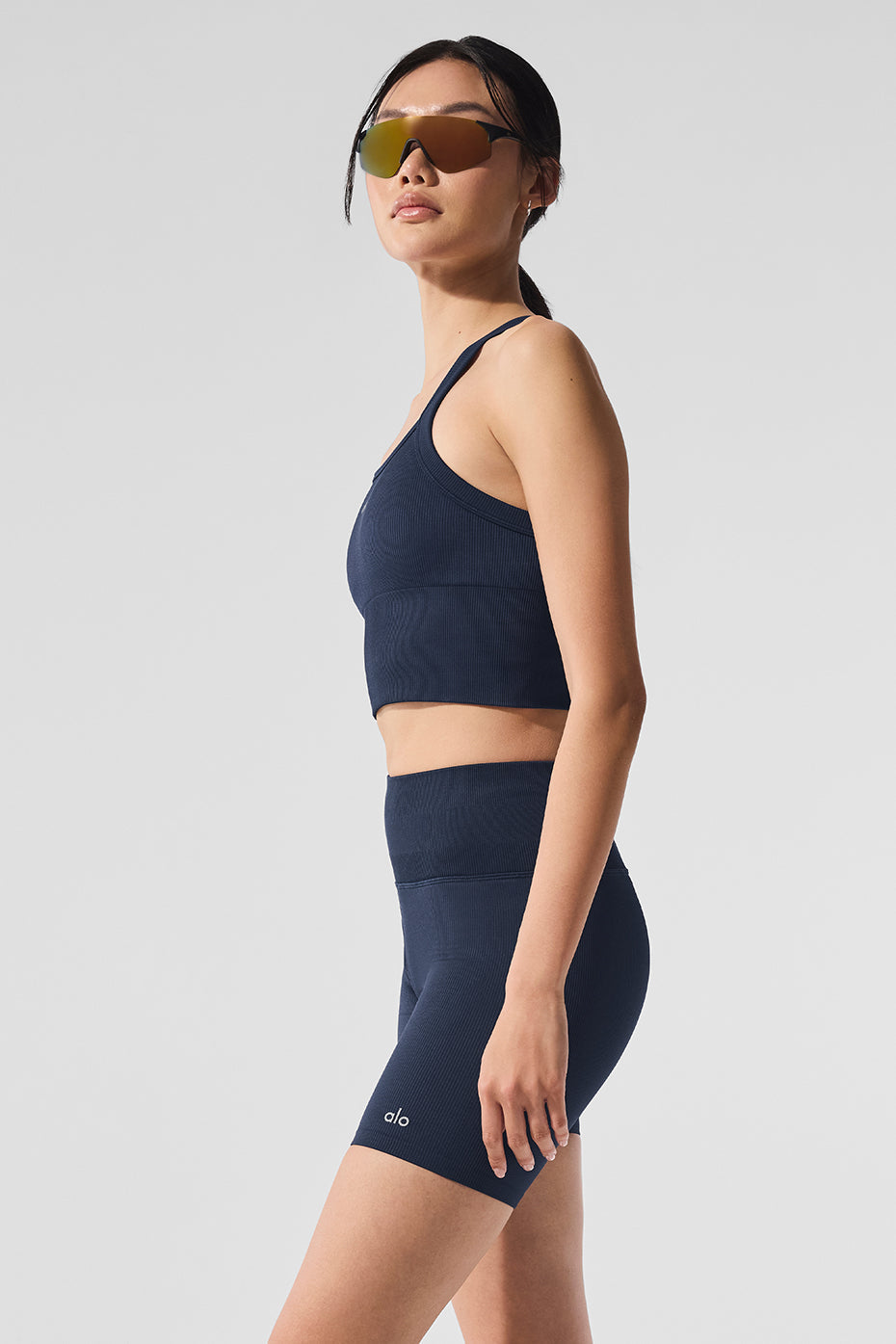 Seamless Ribbed Favorite Bra Tank - Navy