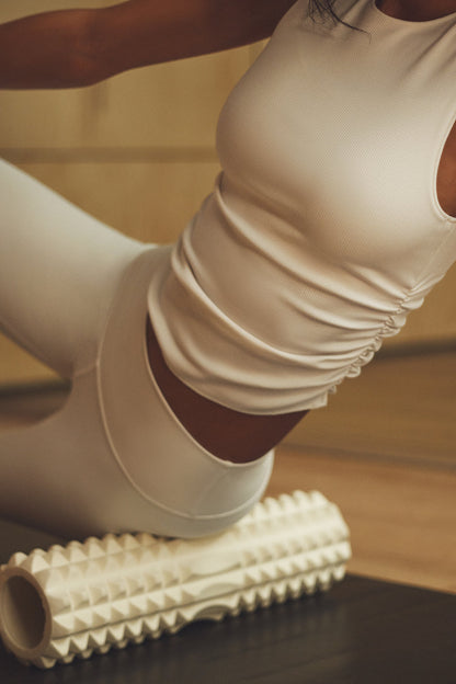 Ribbed En Pointe Tank - Ivory — Alo Yoga | Authentic India