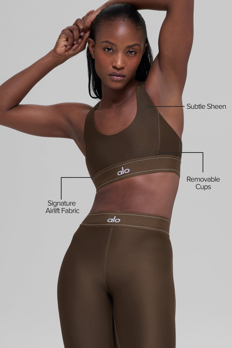 Airlift Suit Up Bra - Espresso — Alo Yoga | Authentic India