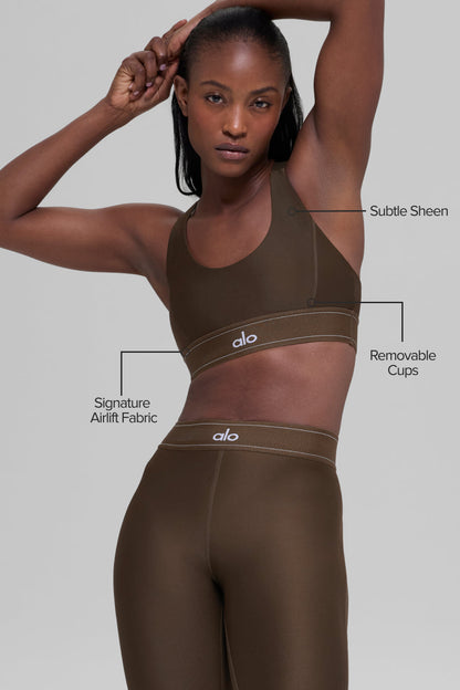 Airlift Suit Up Bra - Espresso — Alo Yoga | Authentic India