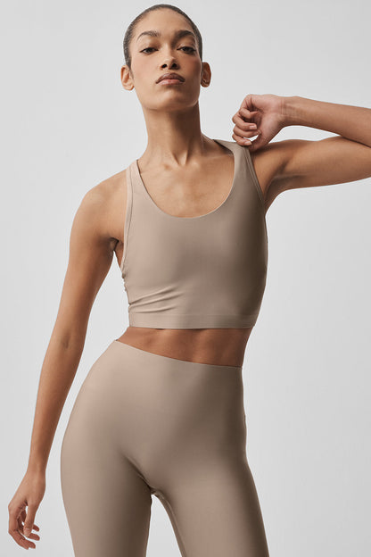 Airlift Super Sleek Bra Tank - Gravel — Alo Yoga | Authentic India