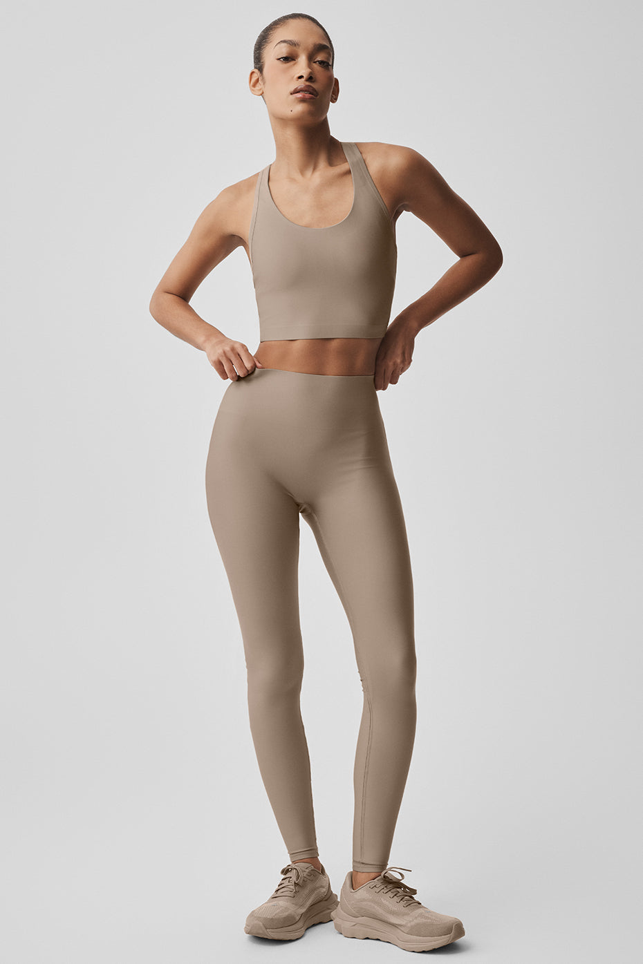 Airlift Super Sleek Bra Tank - Gravel — Alo Yoga | Authentic India
