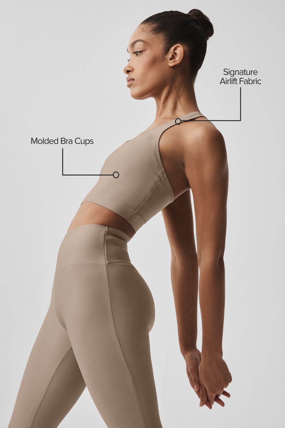Airlift Super Sleek Bra Tank - Gravel — Alo Yoga | Authentic India