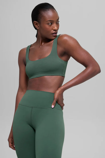 ALO Softsculpt Precision Bra - Clover Green