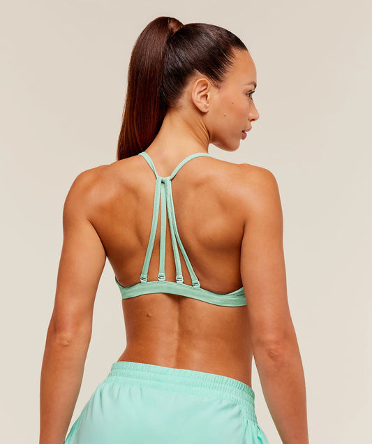 GYMSHARK Washed Minimal Sports Bra Pop Turquoise/Wash