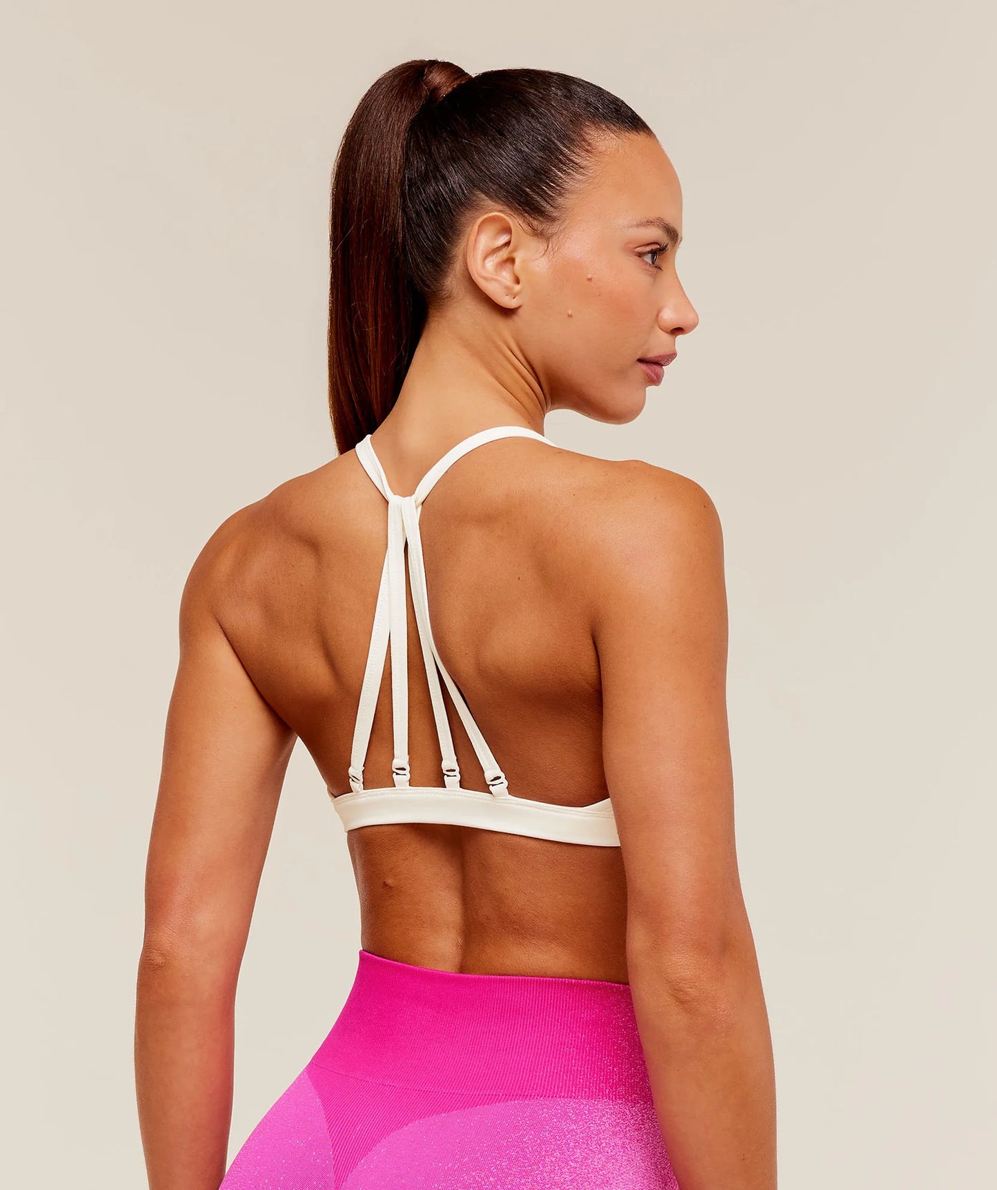 GYMSHARK Washed Minimal Sports Bra Soft White/Wash