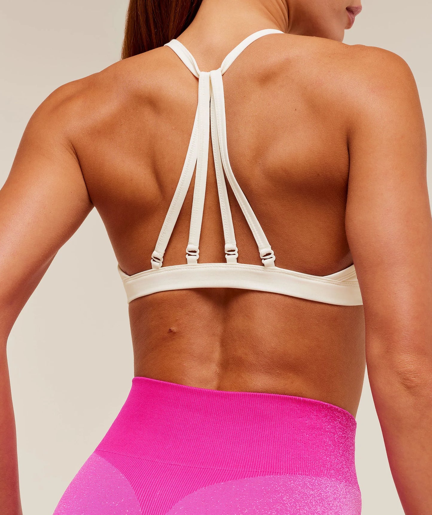 GYMSHARK Washed Minimal Sports Bra Soft White/Wash