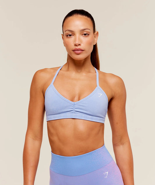 GYMSHARK Washed Minimal Sports Bra Steady Purple/Wash