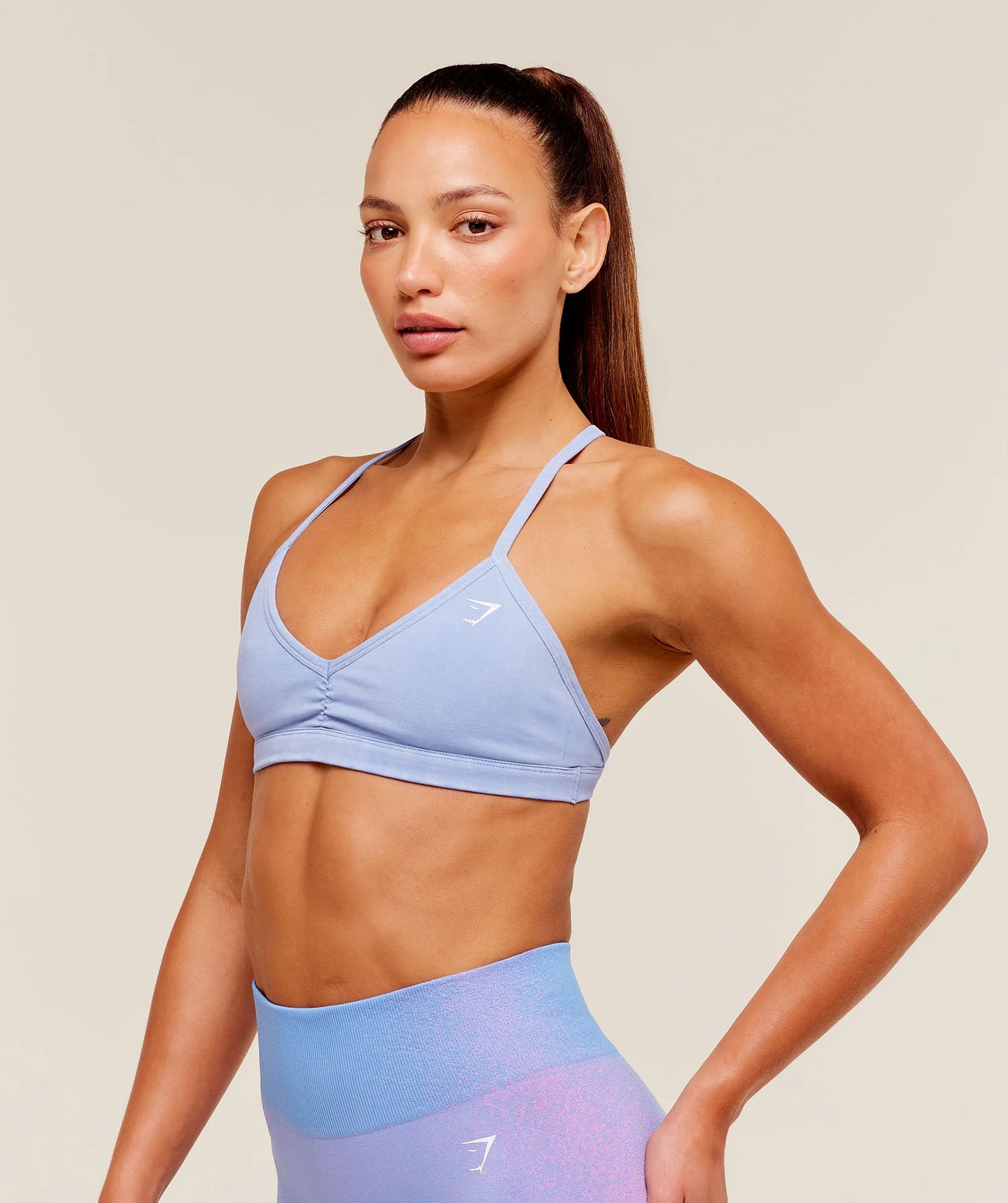 GYMSHARK Washed Minimal Sports Bra Steady Purple/Wash