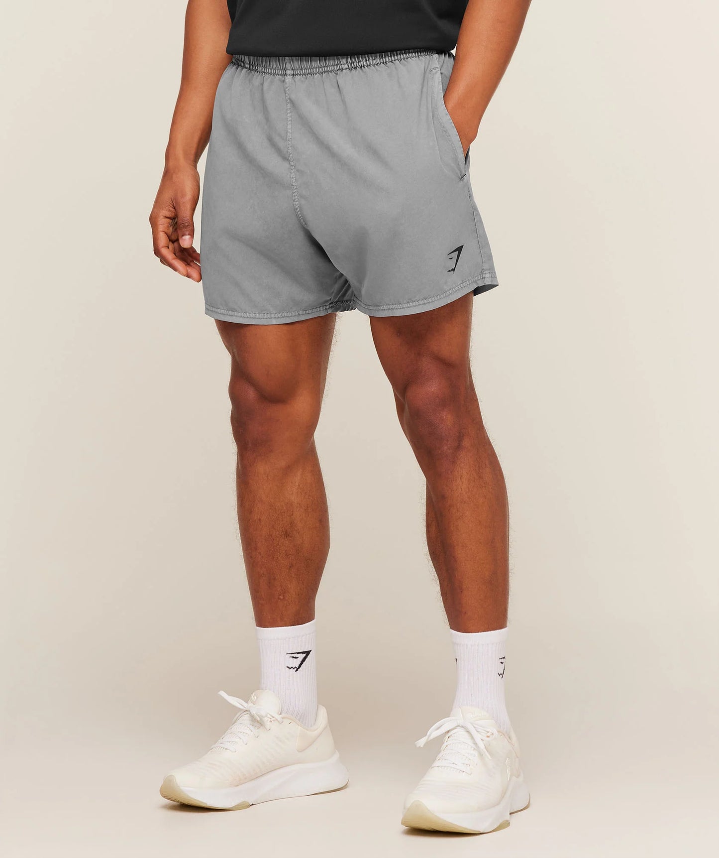 GYMSHARK Washed Pastels Shorts Black/Wash