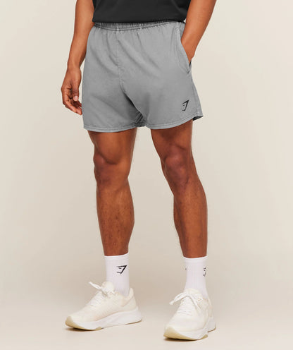 GYMSHARK Washed Pastels Shorts Black/Wash