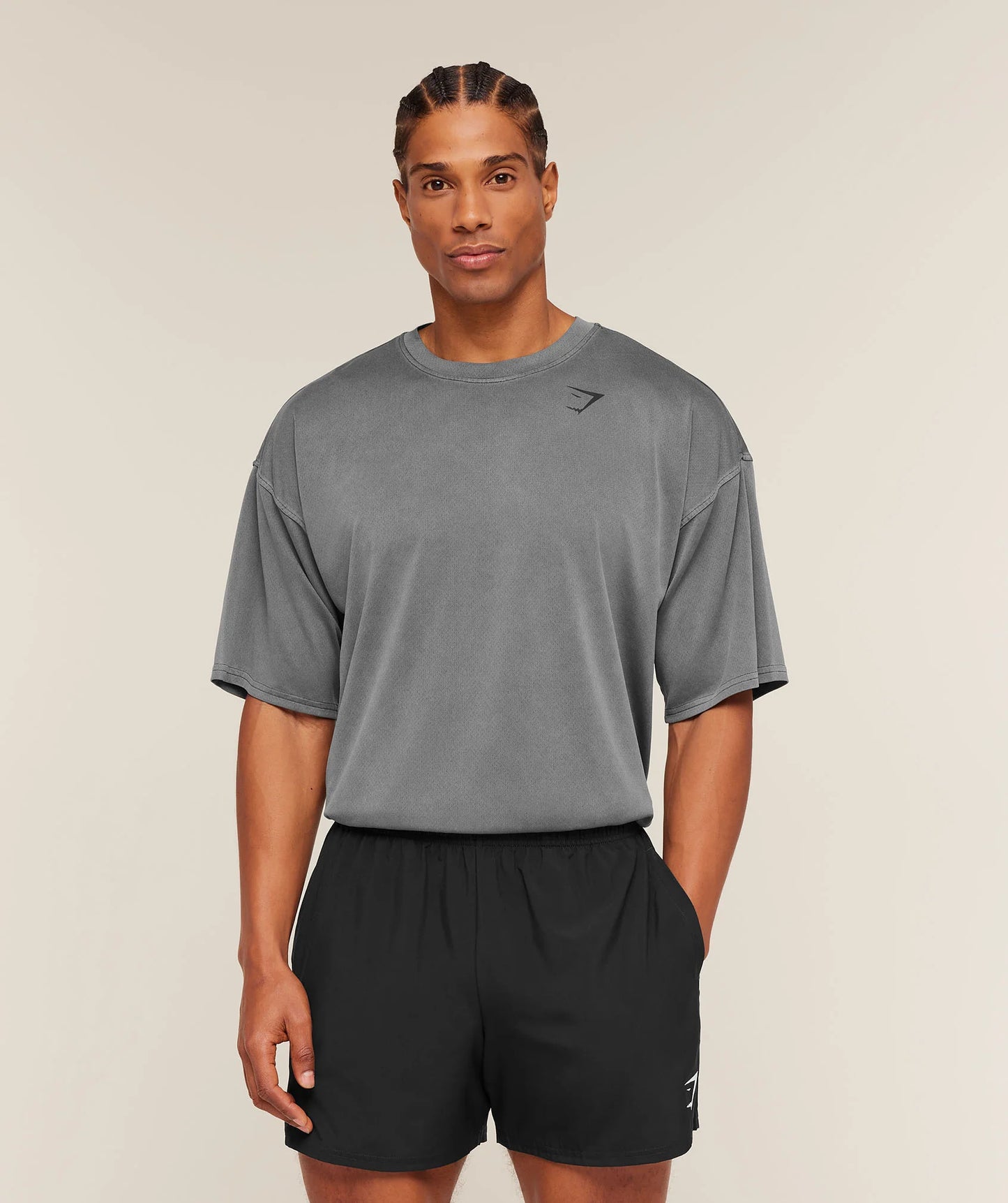 GYMSHARK Washed Pastels T-Shirt Black/Wash