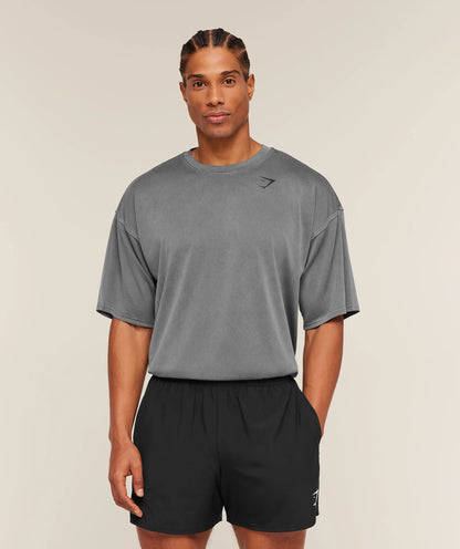 GYMSHARK Washed Pastels T-Shirt Black/Wash