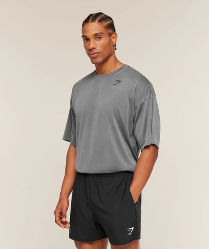 GYMSHARK Washed Pastels T-Shirt Black/Wash