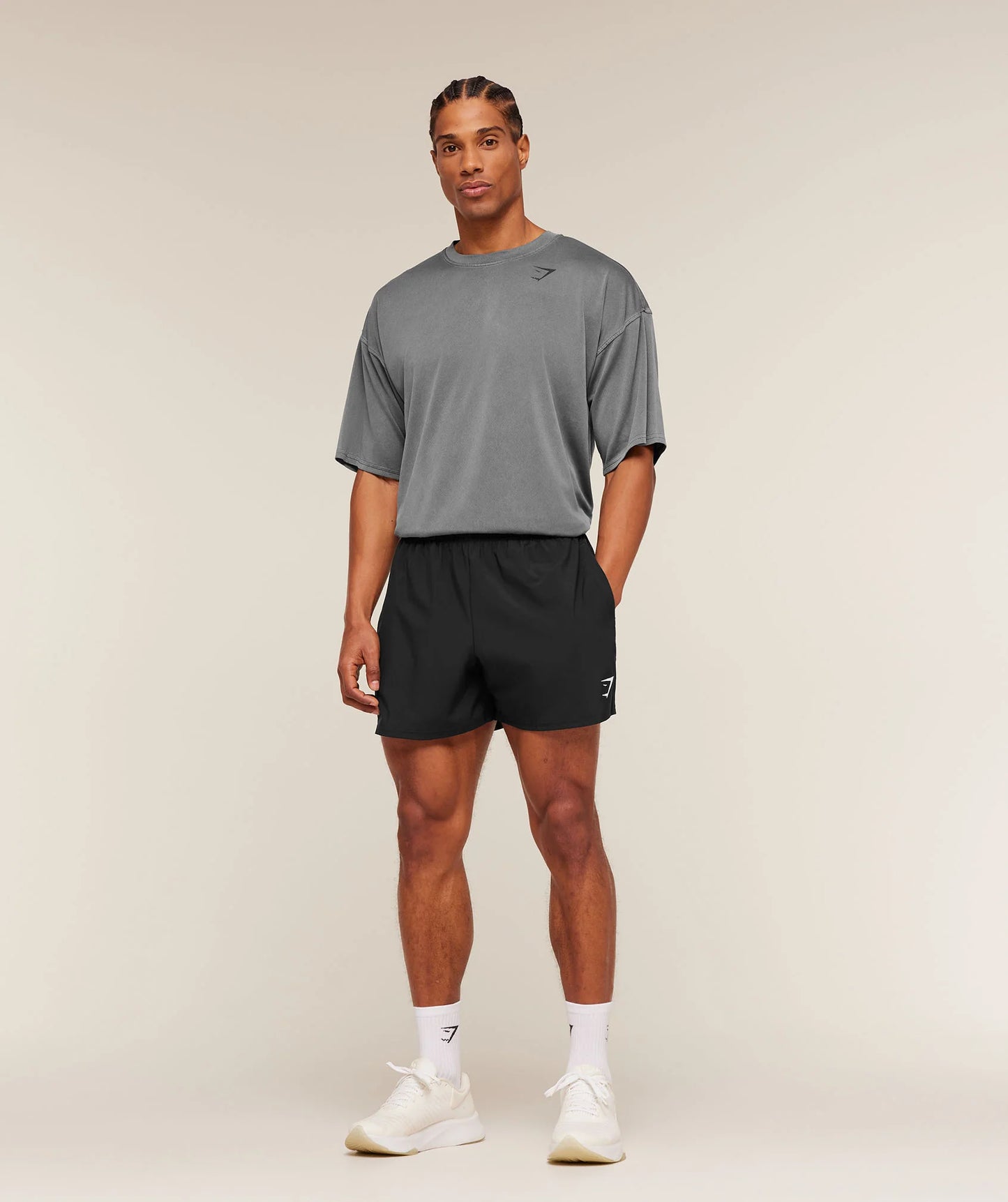 GYMSHARK Washed Pastels T-Shirt Black/Wash