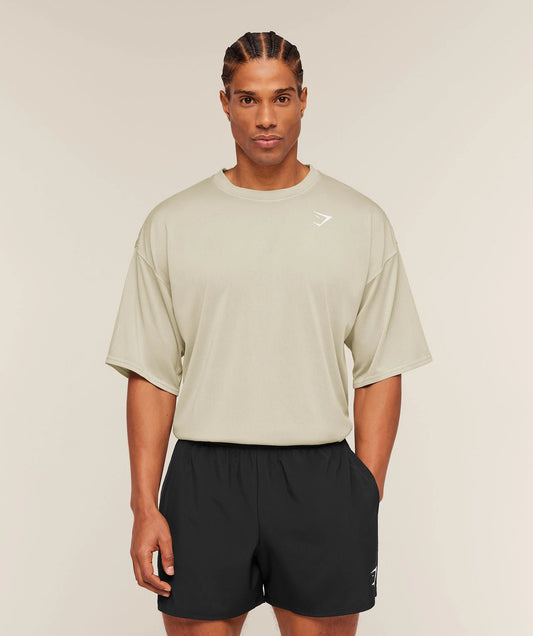 GYMSHARK Washed Pastels T-Shirt Pebble Grey/Wash