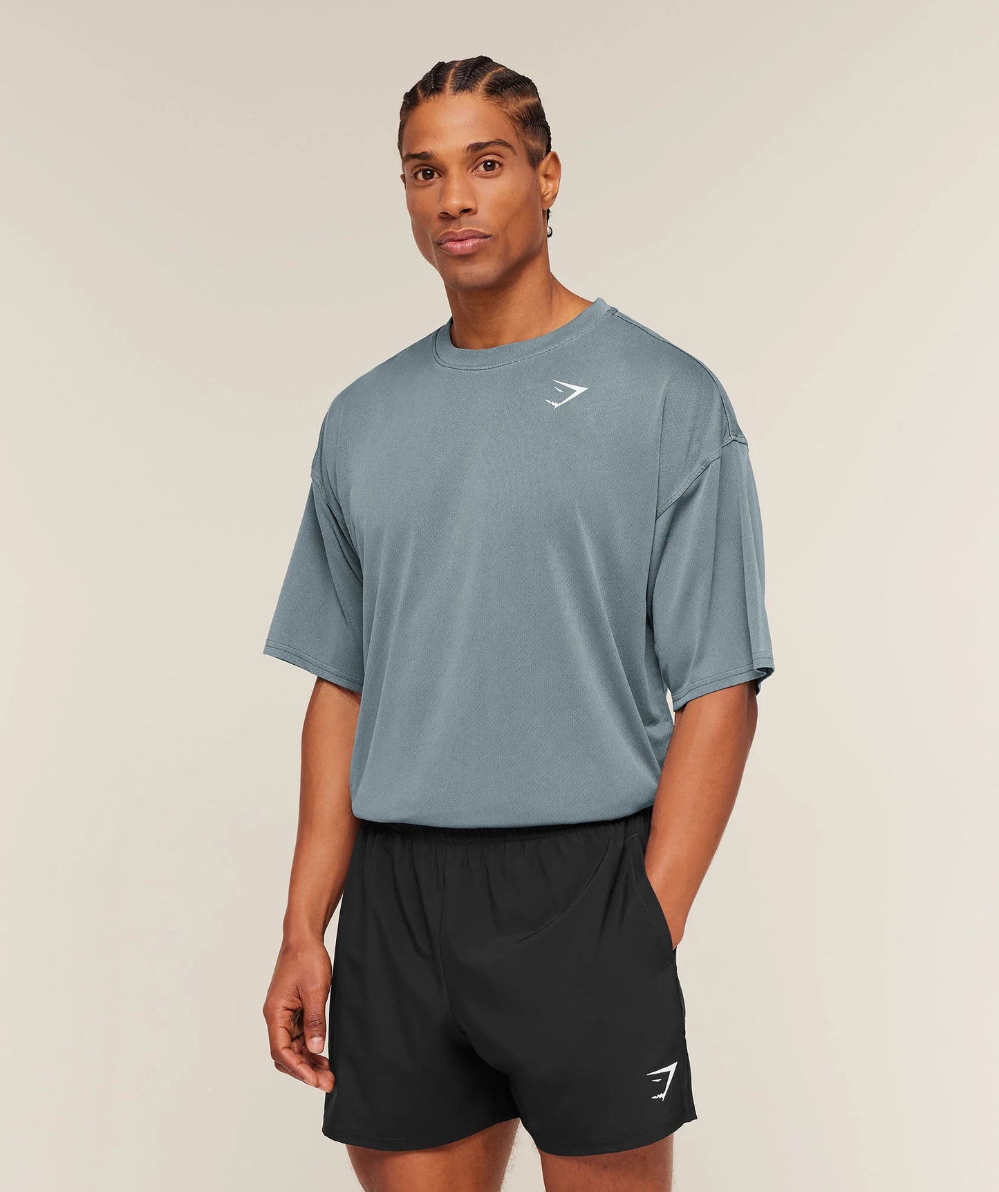GYMSHARK Washed Pastels T-Shirt Stealth Blue/Wash