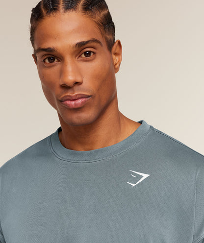GYMSHARK Washed Pastels T-Shirt Stealth Blue/Wash