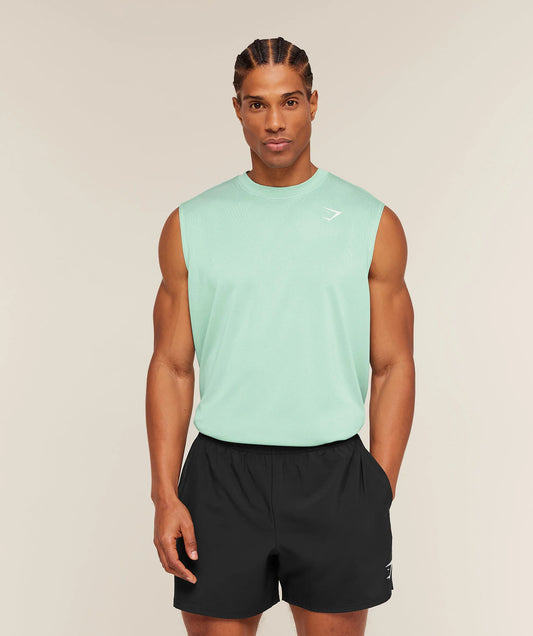 GYMSHARK Washed Pastels Tank Pop Turquoise/Wash