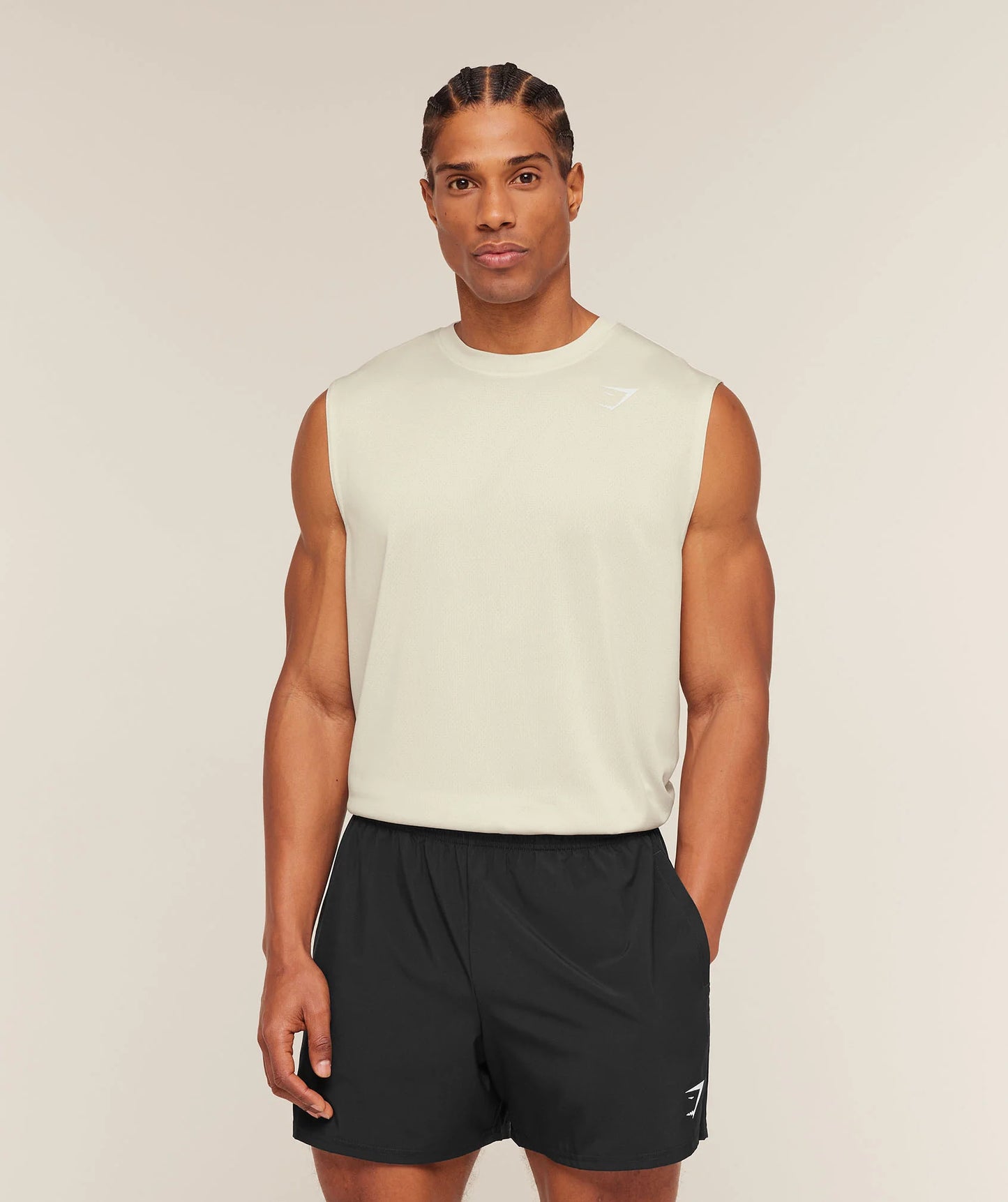 GYMSHARK Washed Pastels Tank Soft White/Wash