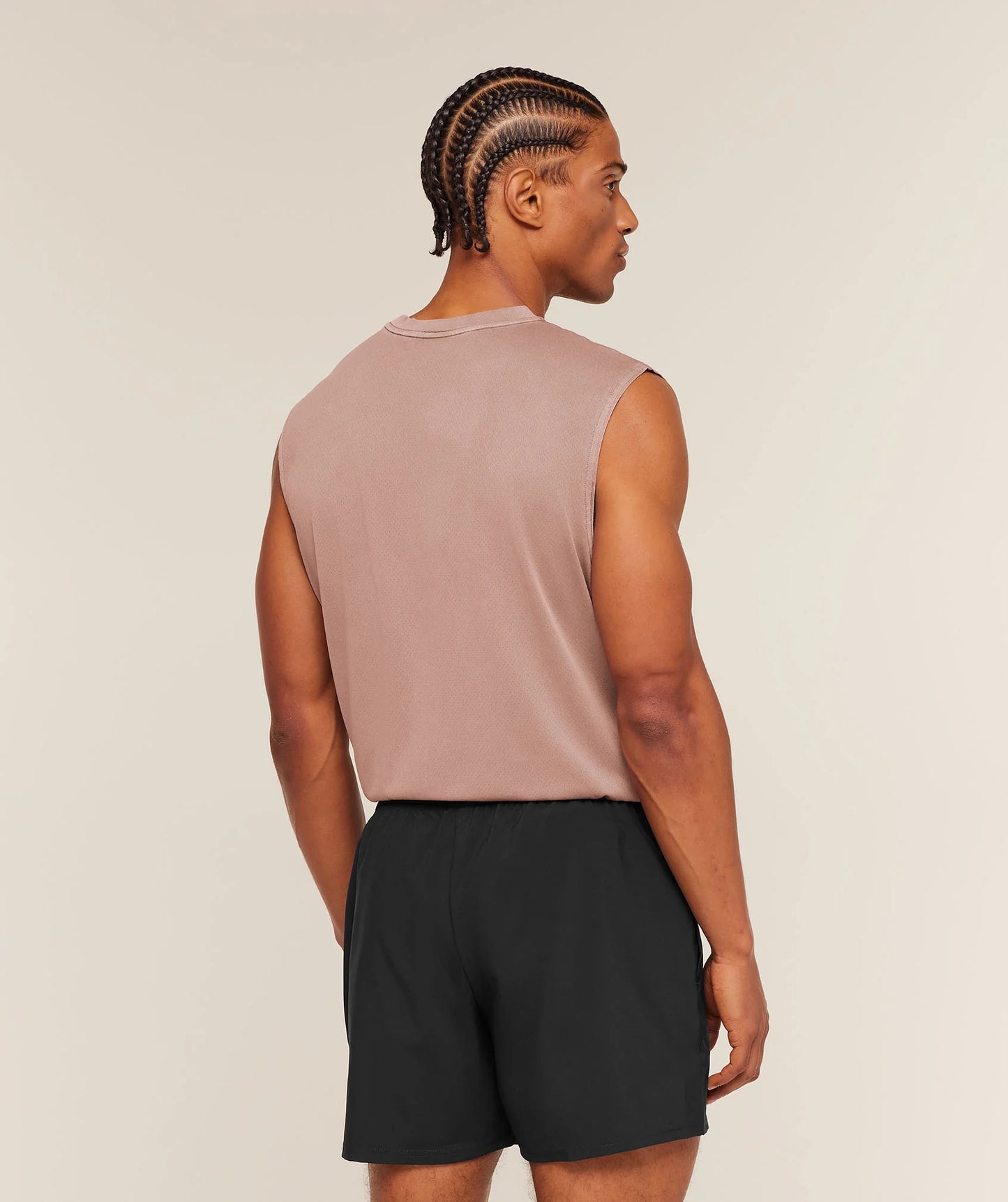 GYMSHARK Washed Pastels Tank Taupe Brown/Wash