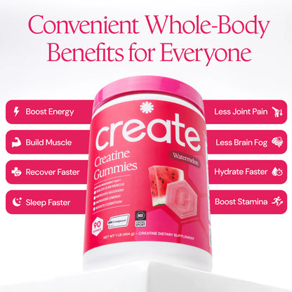 CREATE Creatine Monohydrate Gummies 'Watermelon'
