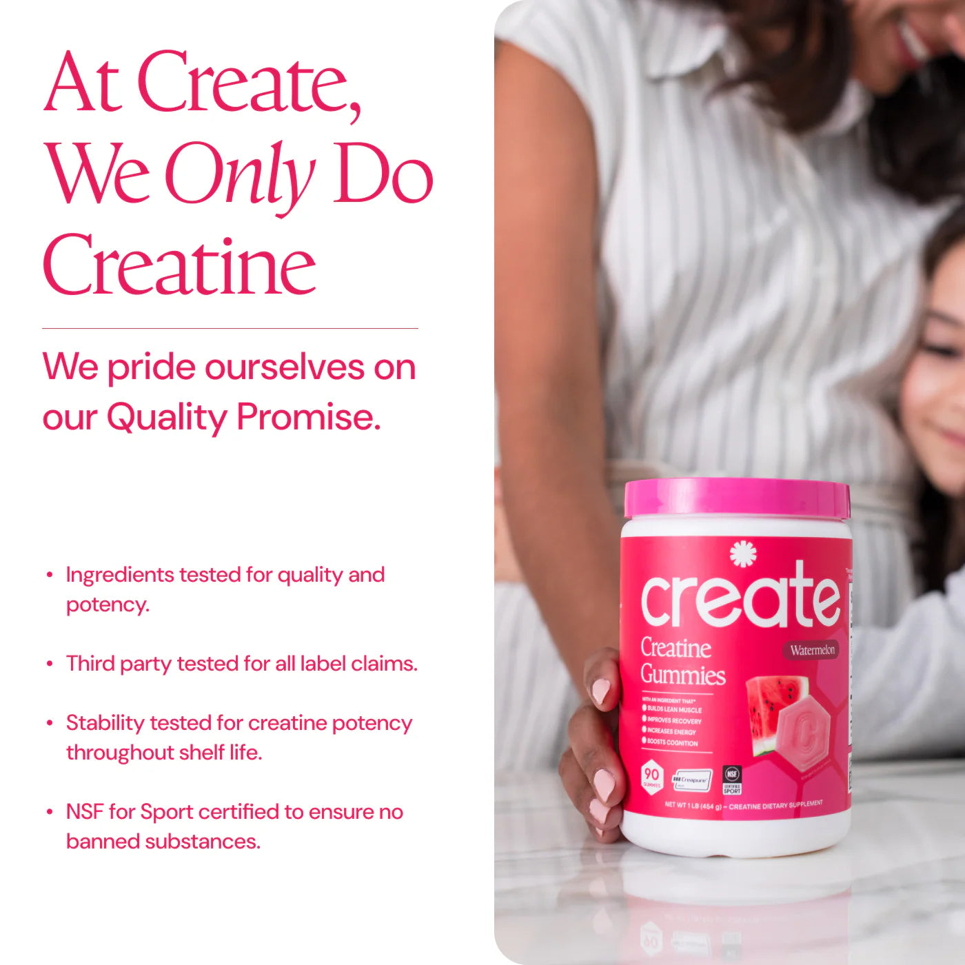 CREATE Creatine Monohydrate Gummies 'Watermelon'