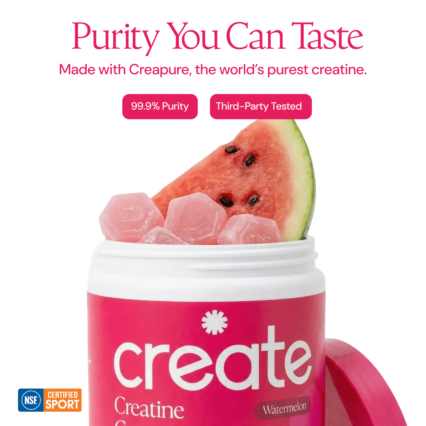 CREATE Creatine Monohydrate Gummies 'Watermelon'