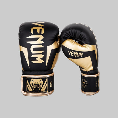 Venum Elite Boxing Gloves-Black/Gold — VENUM | Authentic India