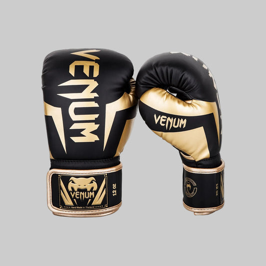 Venum Elite Boxing Gloves-Black/Gold — VENUM | Authentic India