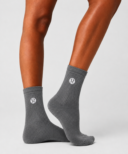 LULULEMON Crew Socks 3-Pack Grey