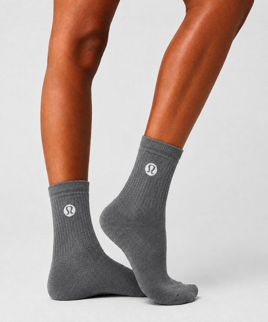 LULULEMON Crew Socks 3-Pack Grey