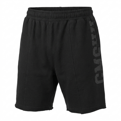 Accent Graphic Sweat Shorts Black