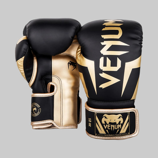 Venum Elite Boxing Gloves-Black/Gold — VENUM | Authentic India