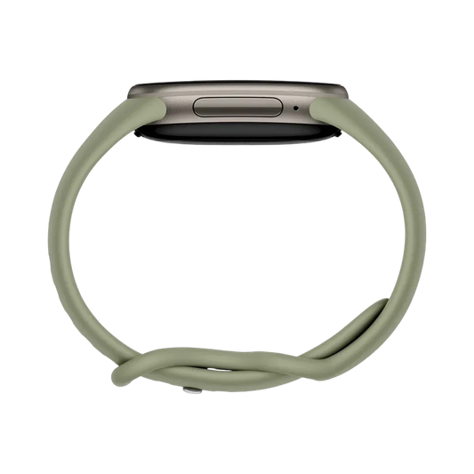 Google Fitbit Edge Classic Satin Pyrite Aluminum Case / Olive Active Band