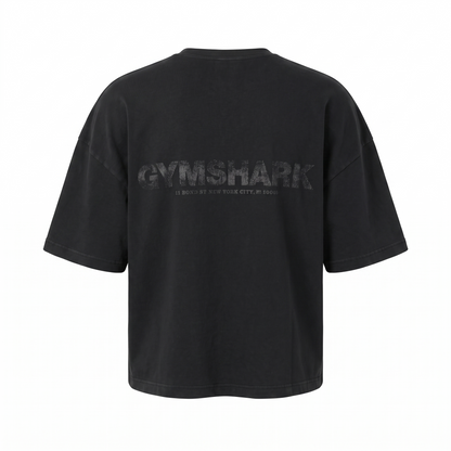 GYMSHARK Accent Boxy T-Shirt Black