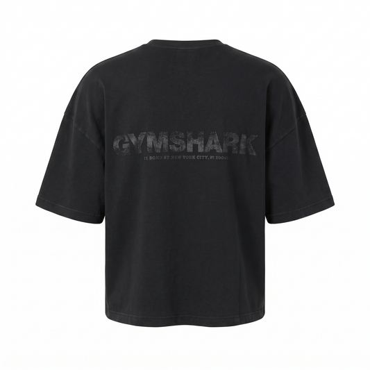 GYMSHARK Accent Boxy T-Shirt Black