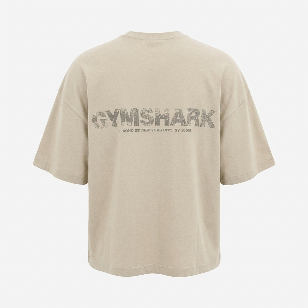 GYMSHARK Accent Boxy T-Shirt Tinted White