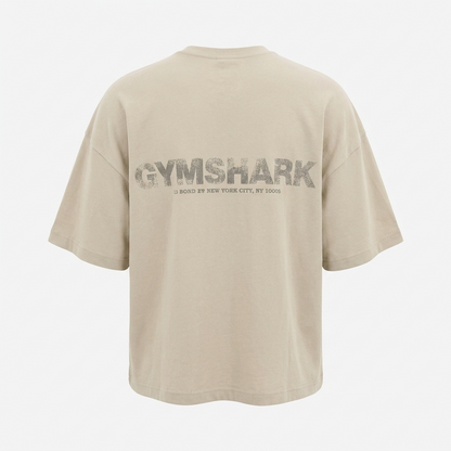 GYMSHARK Accent Boxy T-Shirt Tinted White